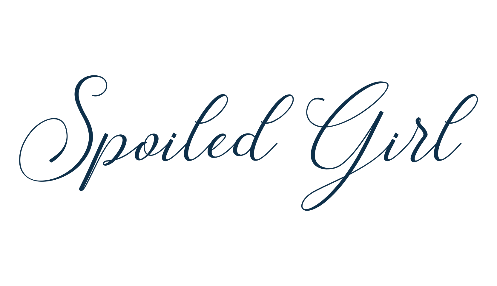 Spoiled Girl, calligraphy font preview