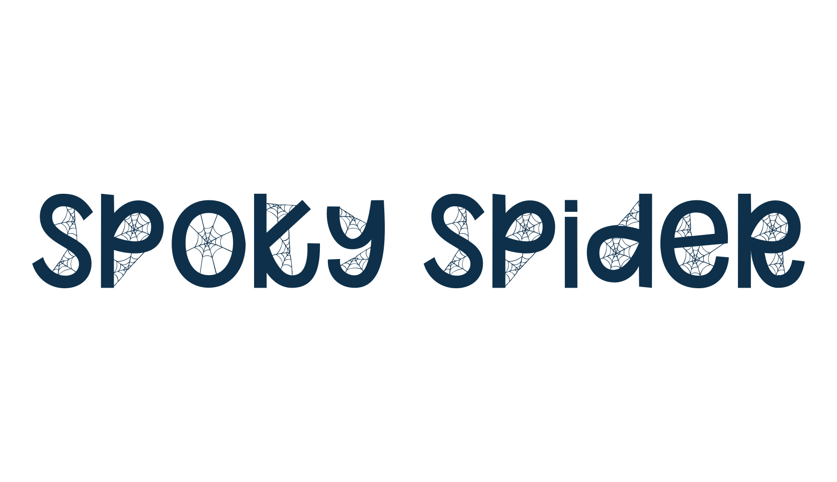 Spoky Spider, display market font preview