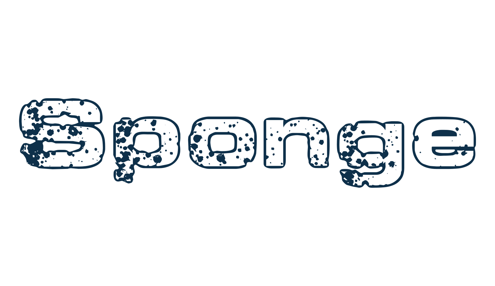 Sponge (sponge), fancy eroded decorative font preview