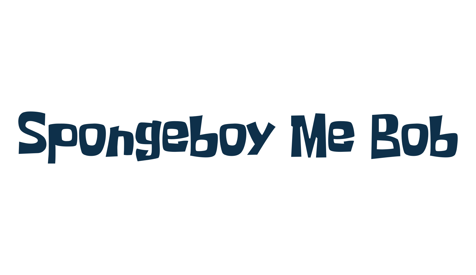 Spongeboy Me Bob, fancy cartoon decorative font preview