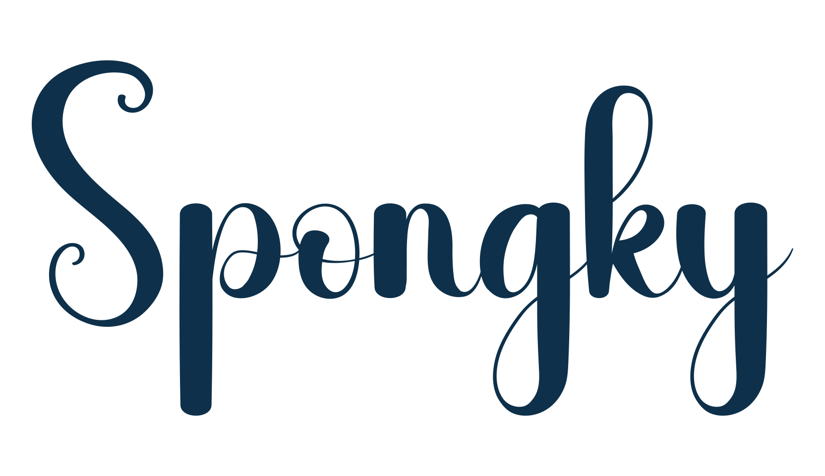 Spongky, fancy decorative font preview