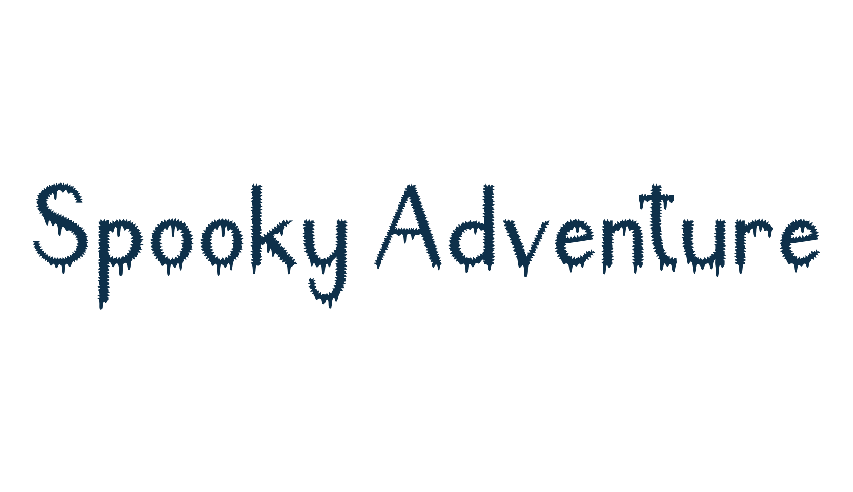 Spooky Adventure, fancy decorative font preview
