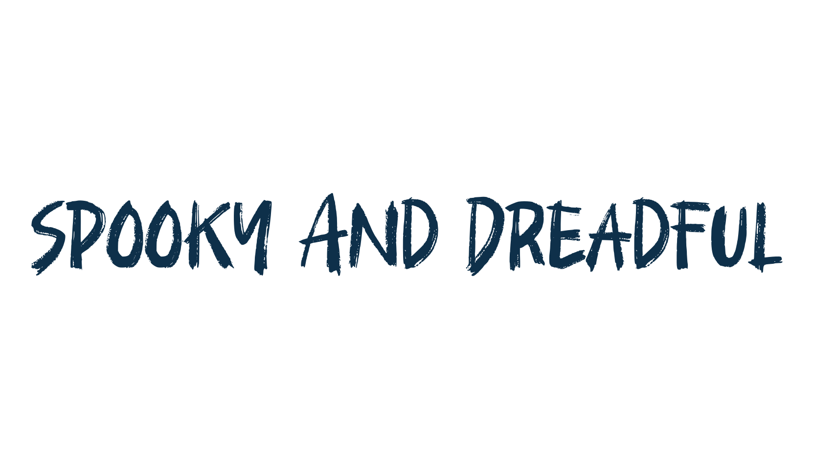 Spooky And Dreadful, halloween font preview