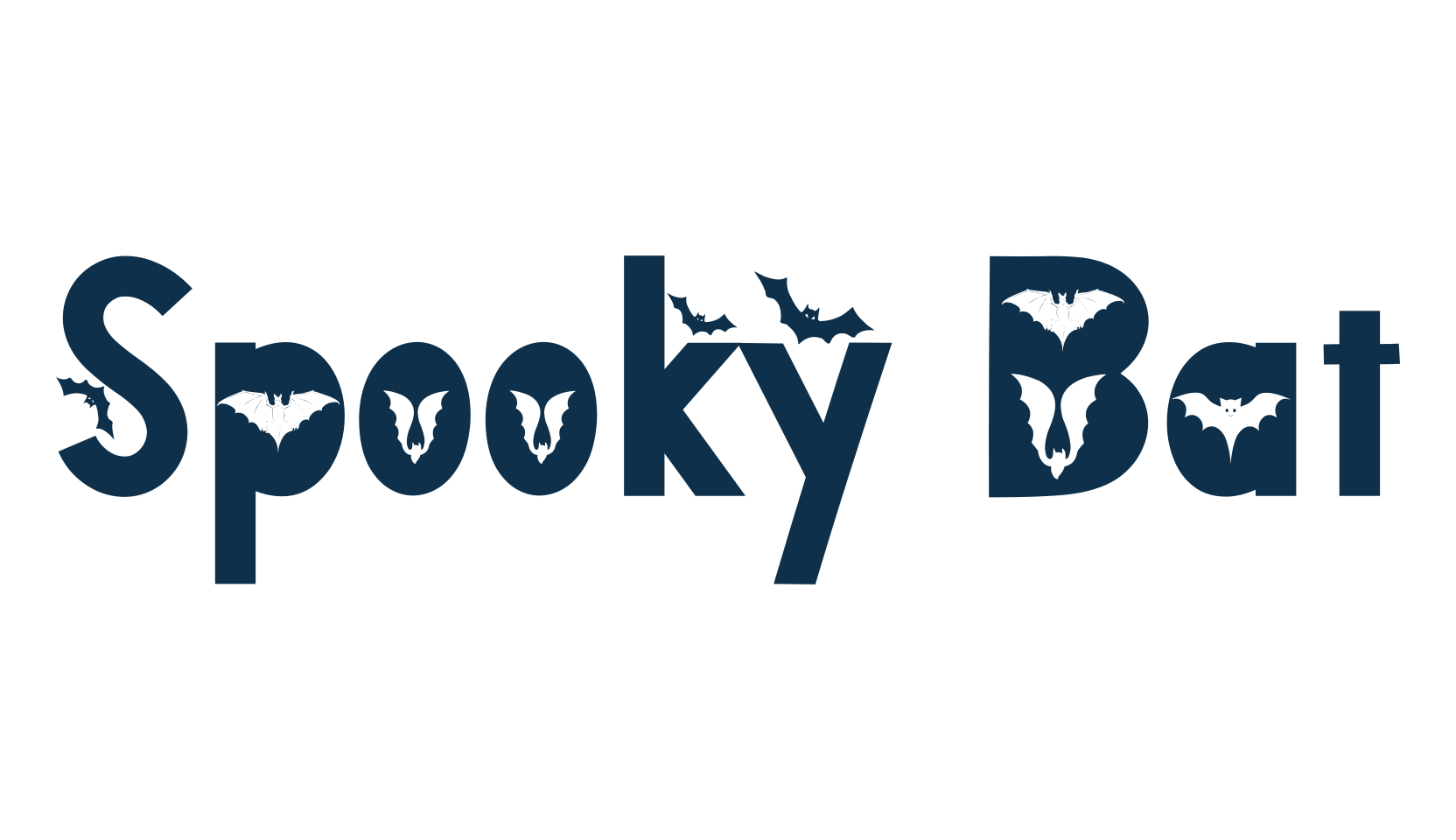 Spooky Bat, fancy decorative font preview