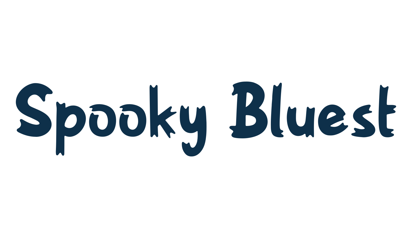 Spooky Bluest, fancy decorative font preview