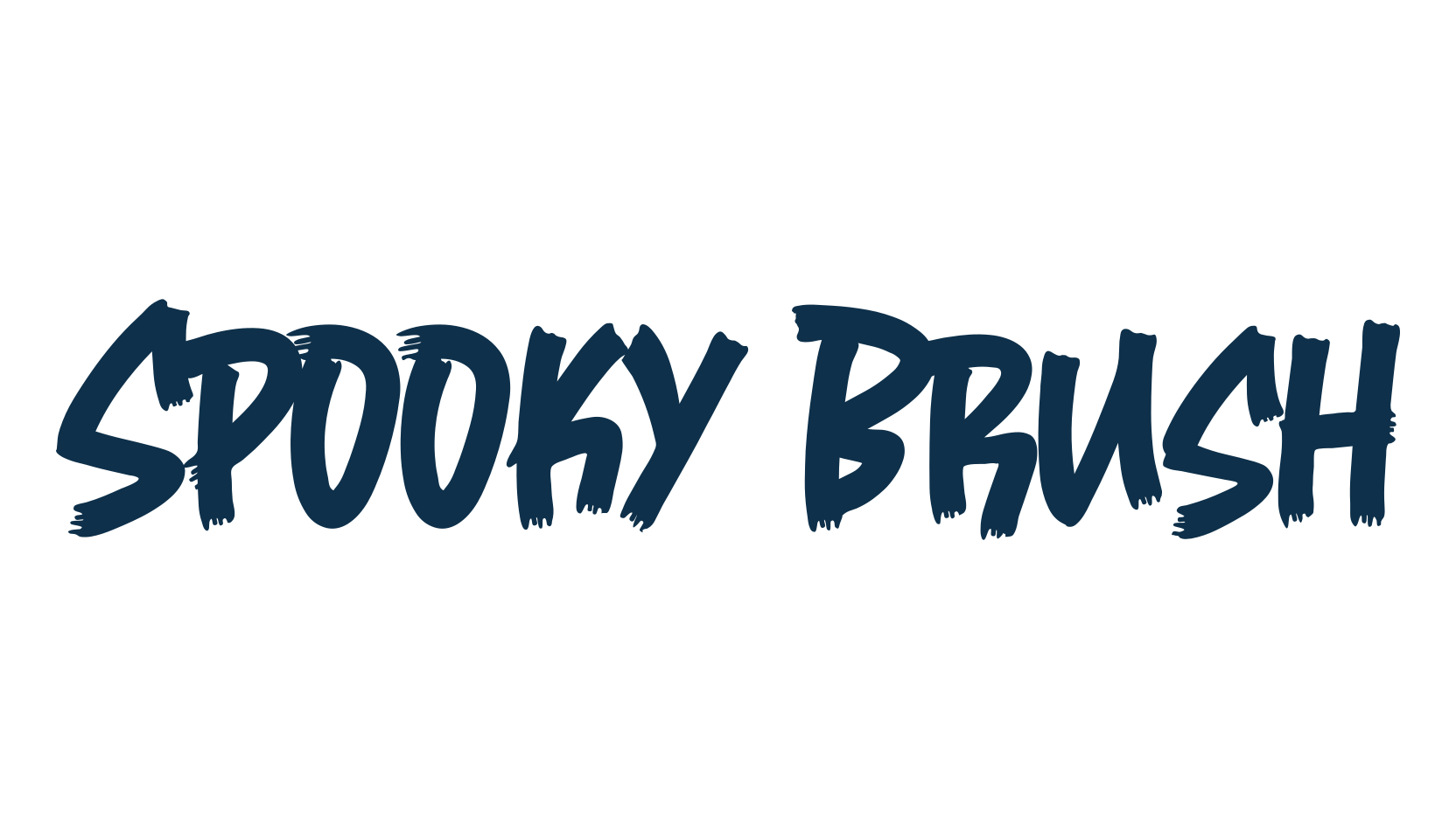Spooky Brush, graffiti font preview