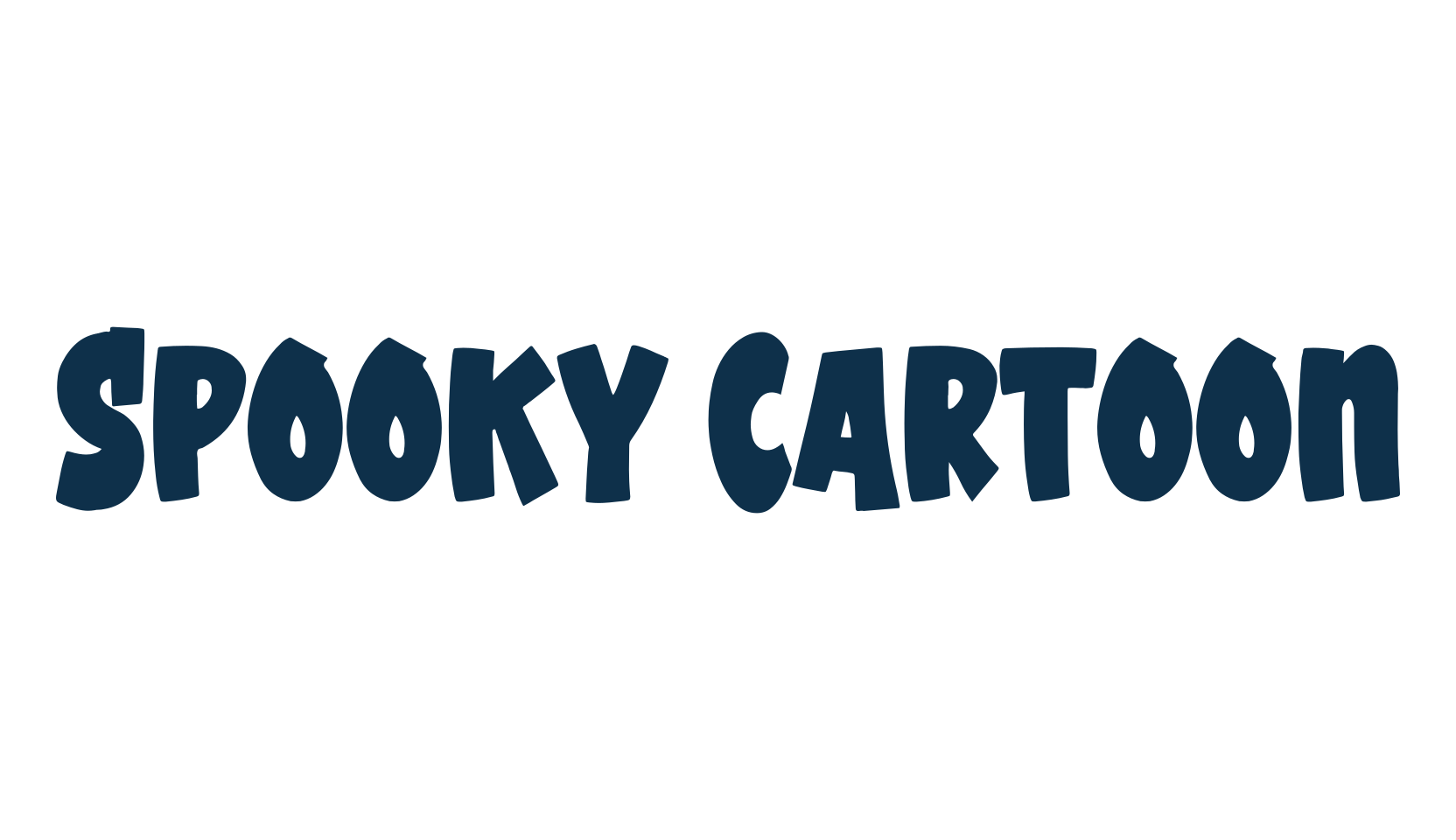 Spooky Cartoon, display market font preview