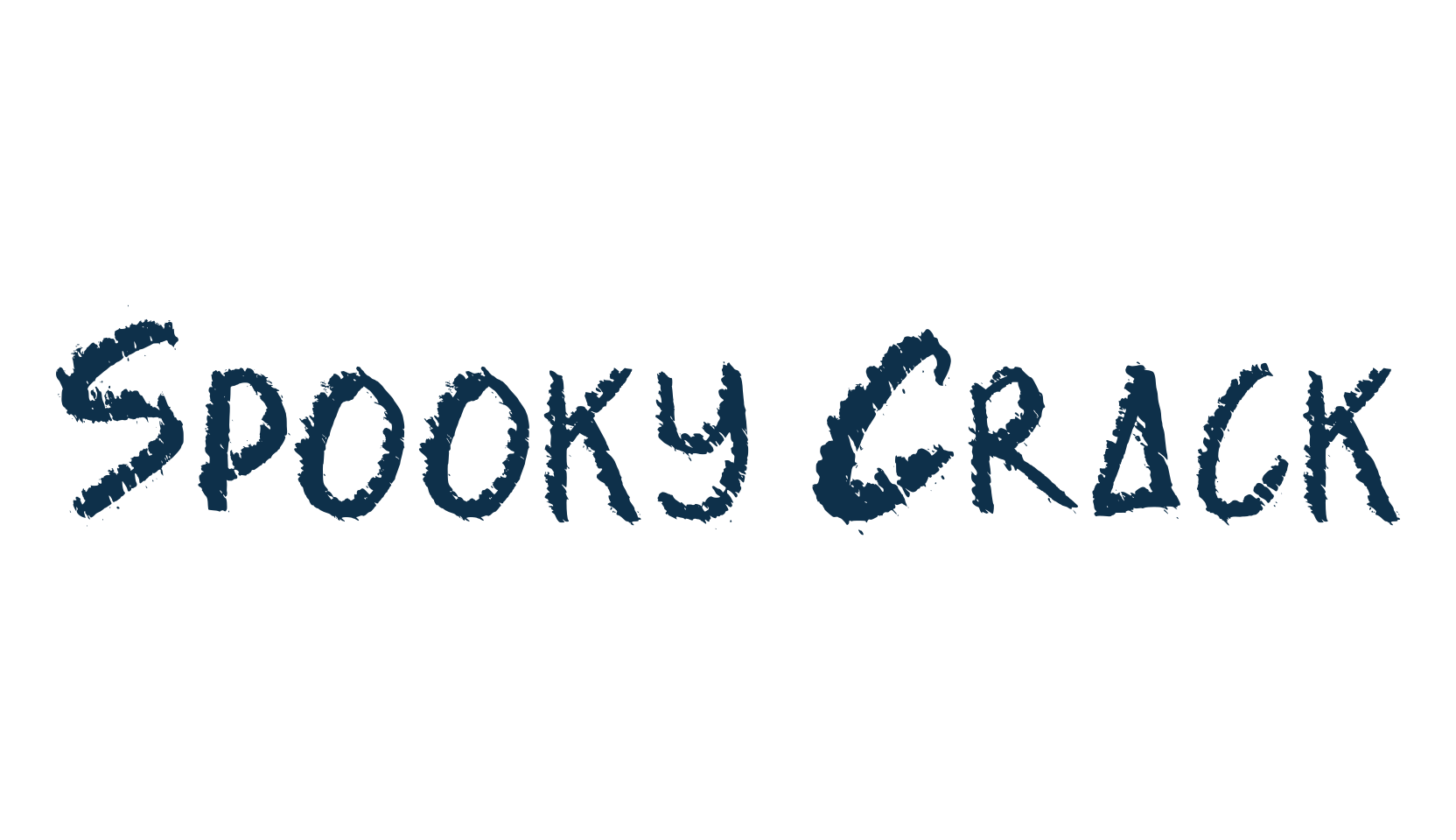 Spooky Crack, fancy decorative font preview