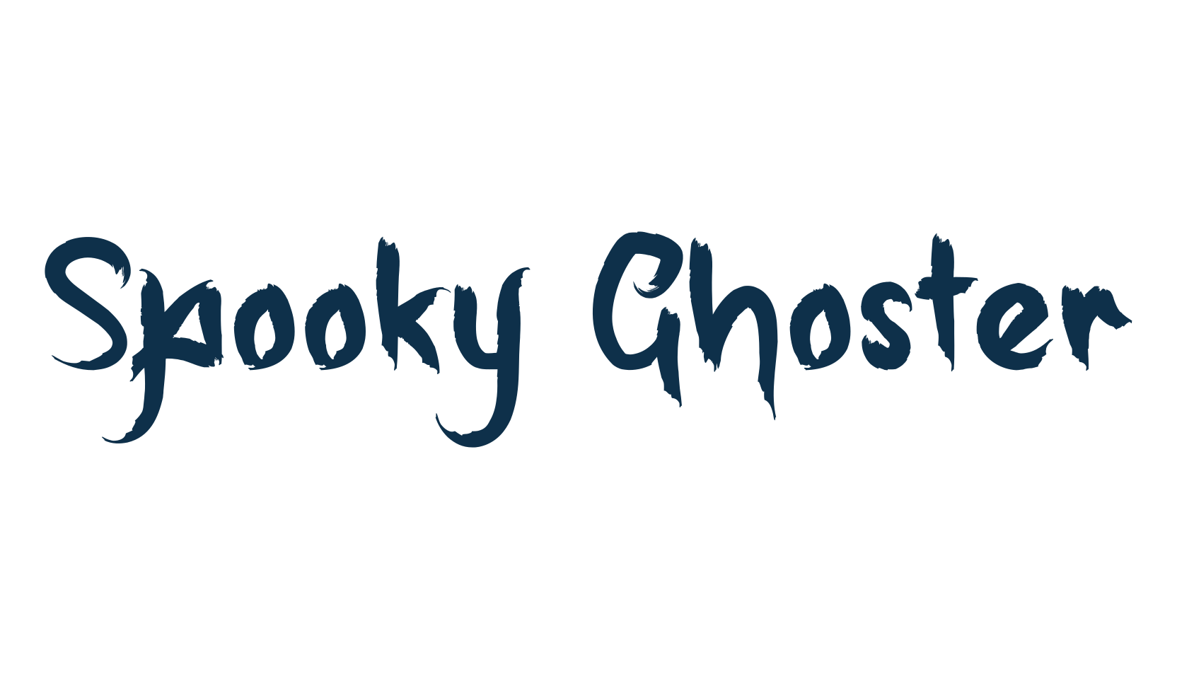 Spooky Ghoster, fancy decorative font preview