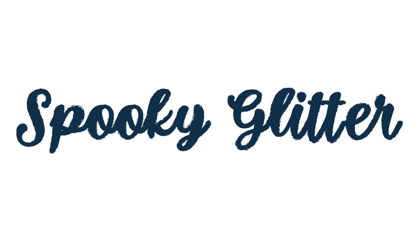 Spooky Glitter, brush font preview