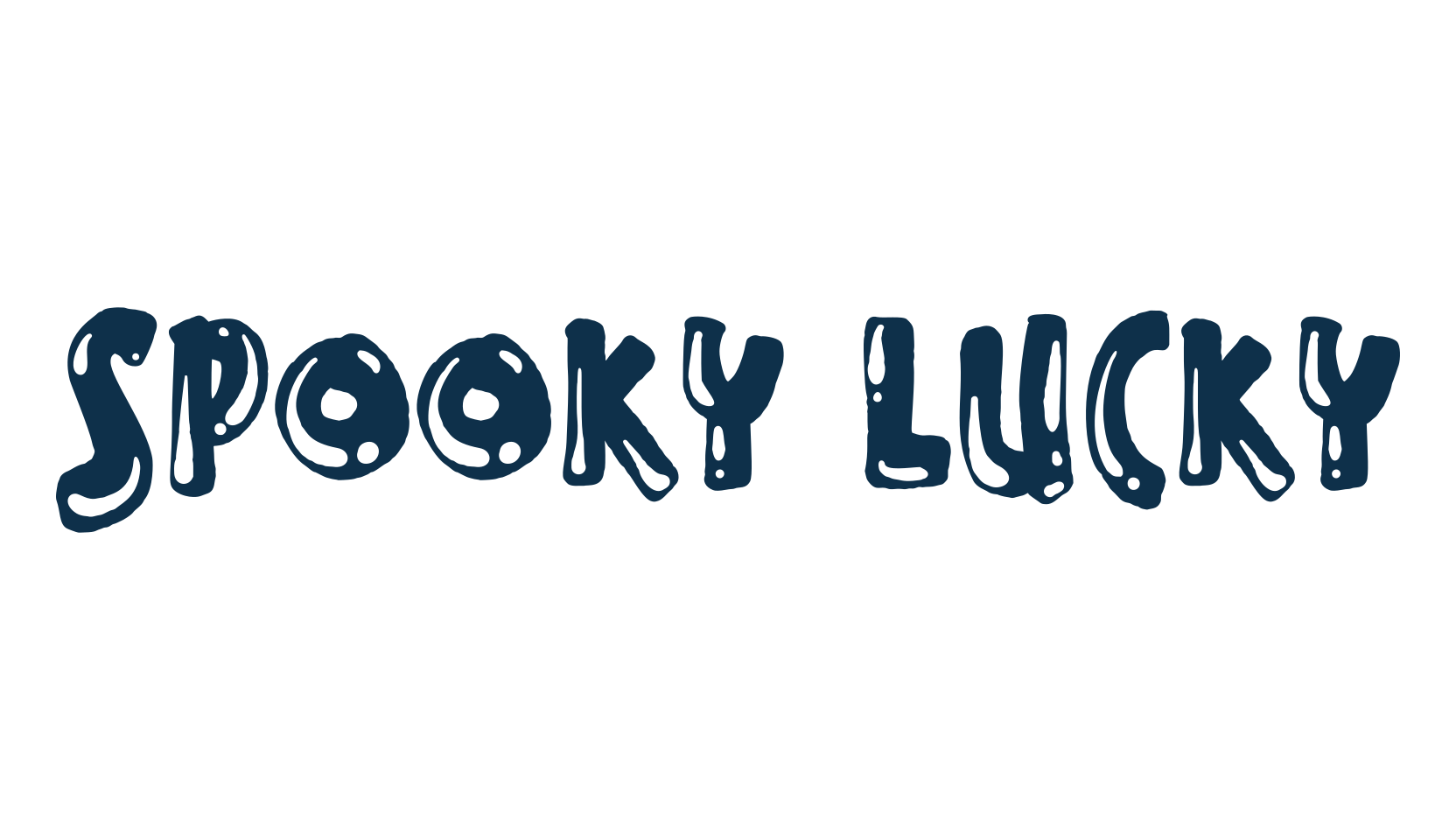 Spooky Lucky, cartoon font preview