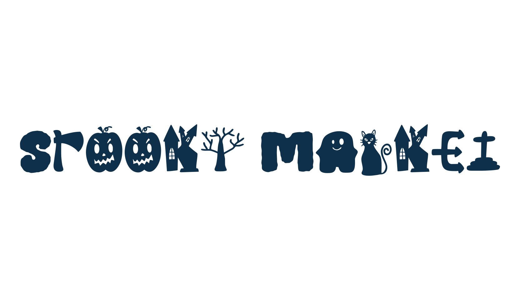 Spooky Market, fancy decorative font preview