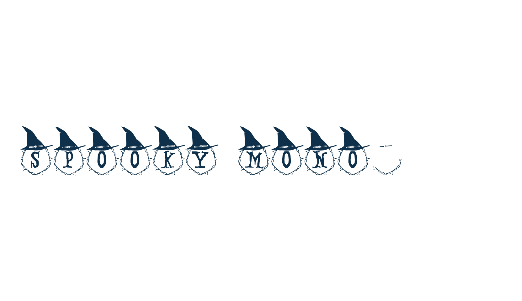 Spooky Monogram, fancy decorative font preview