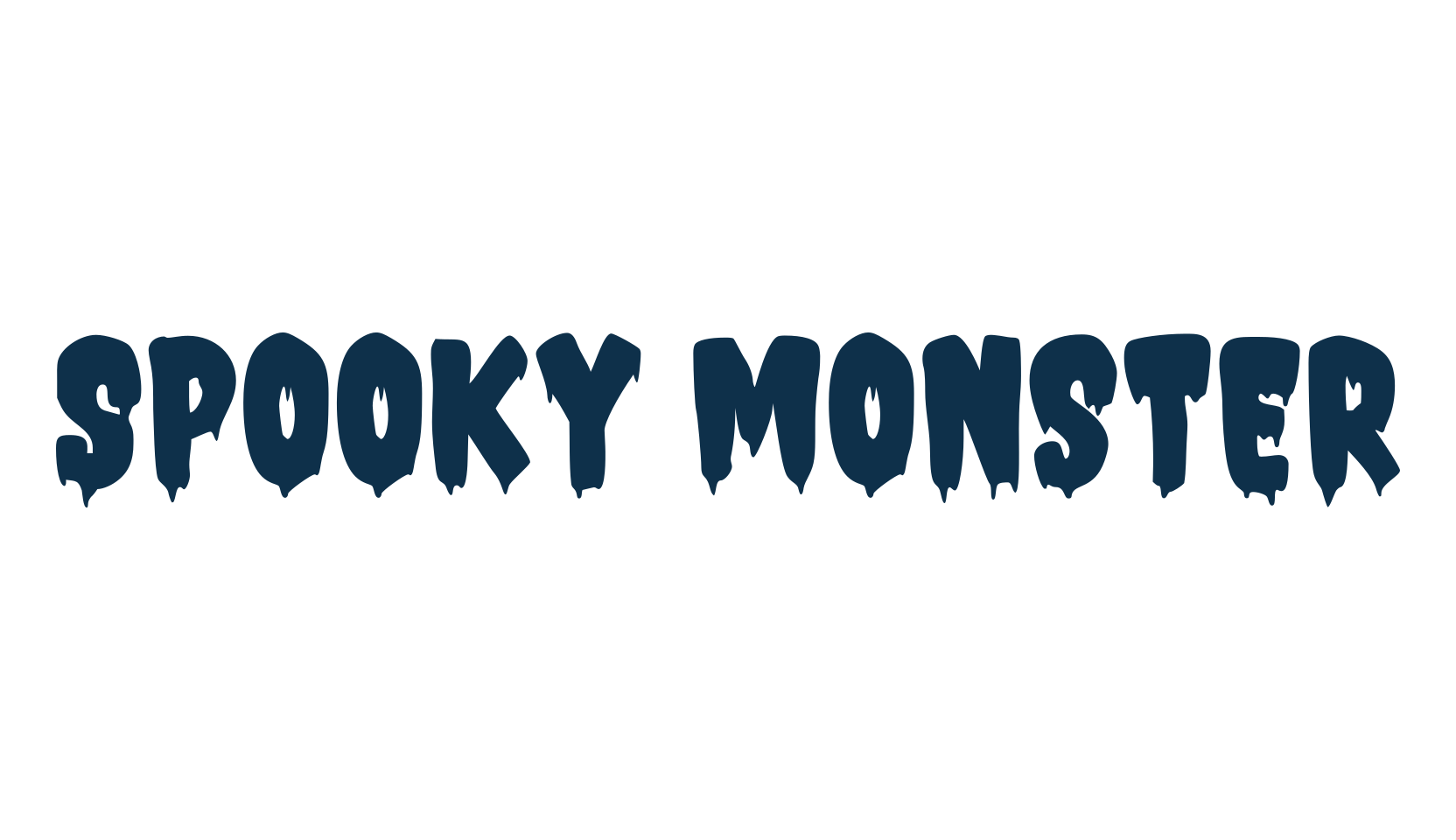 Spooky Monster, fancy decorative font preview