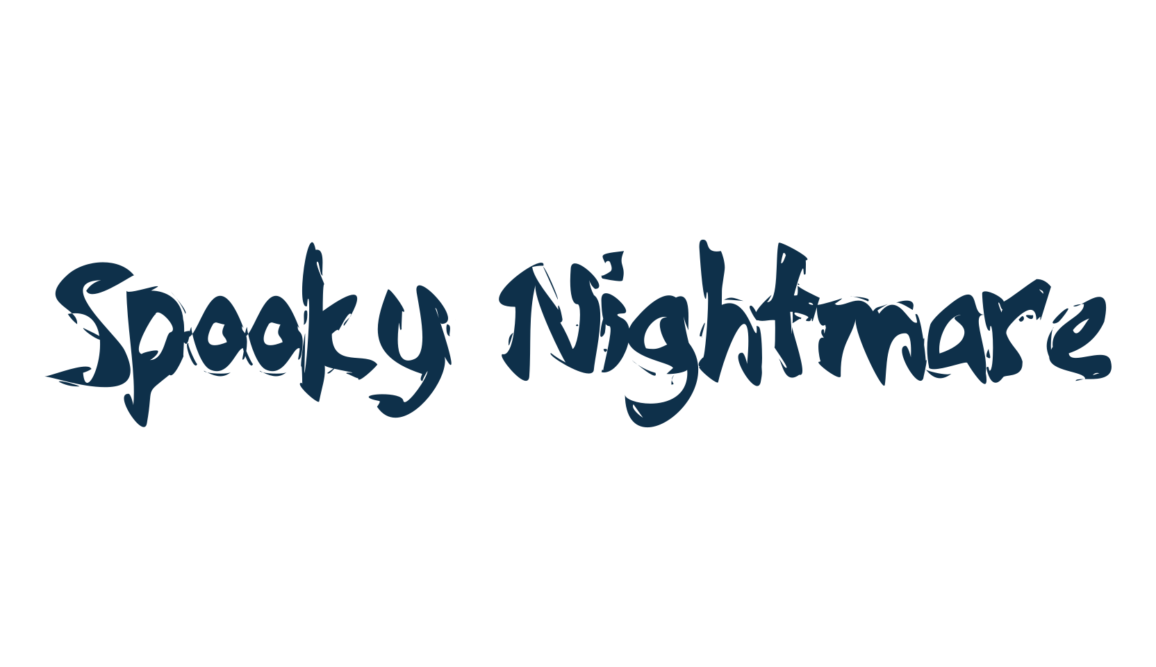 Spooky Nightmare, halloween font preview