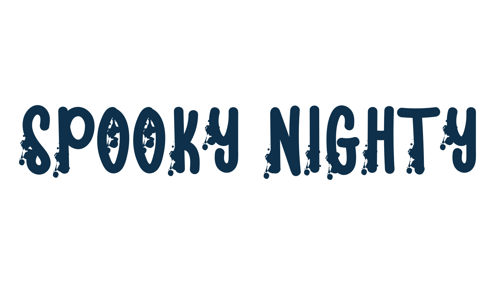 Spooky Nighty, fancy decorative font preview