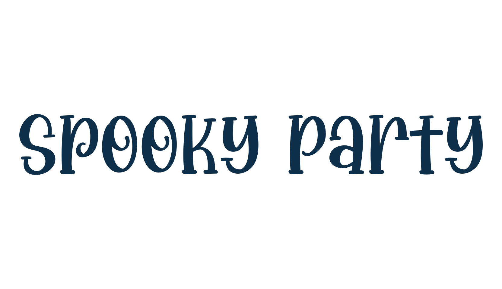 Spooky Party, fancy decorative font preview