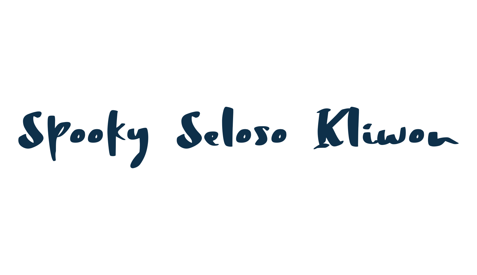 Spooky Seloso Kliwon, display market font preview