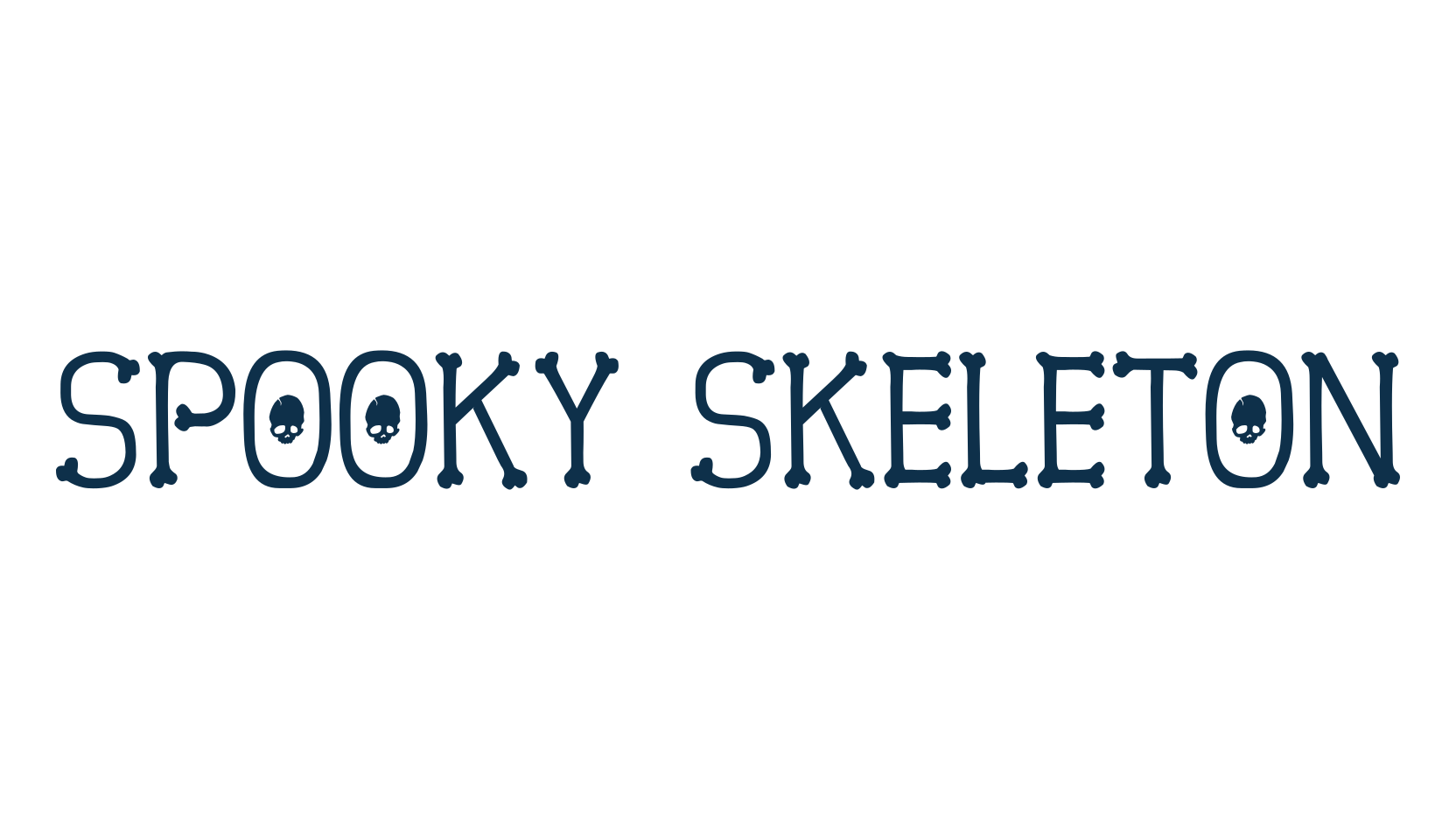 Spooky Skeleton, display market font preview