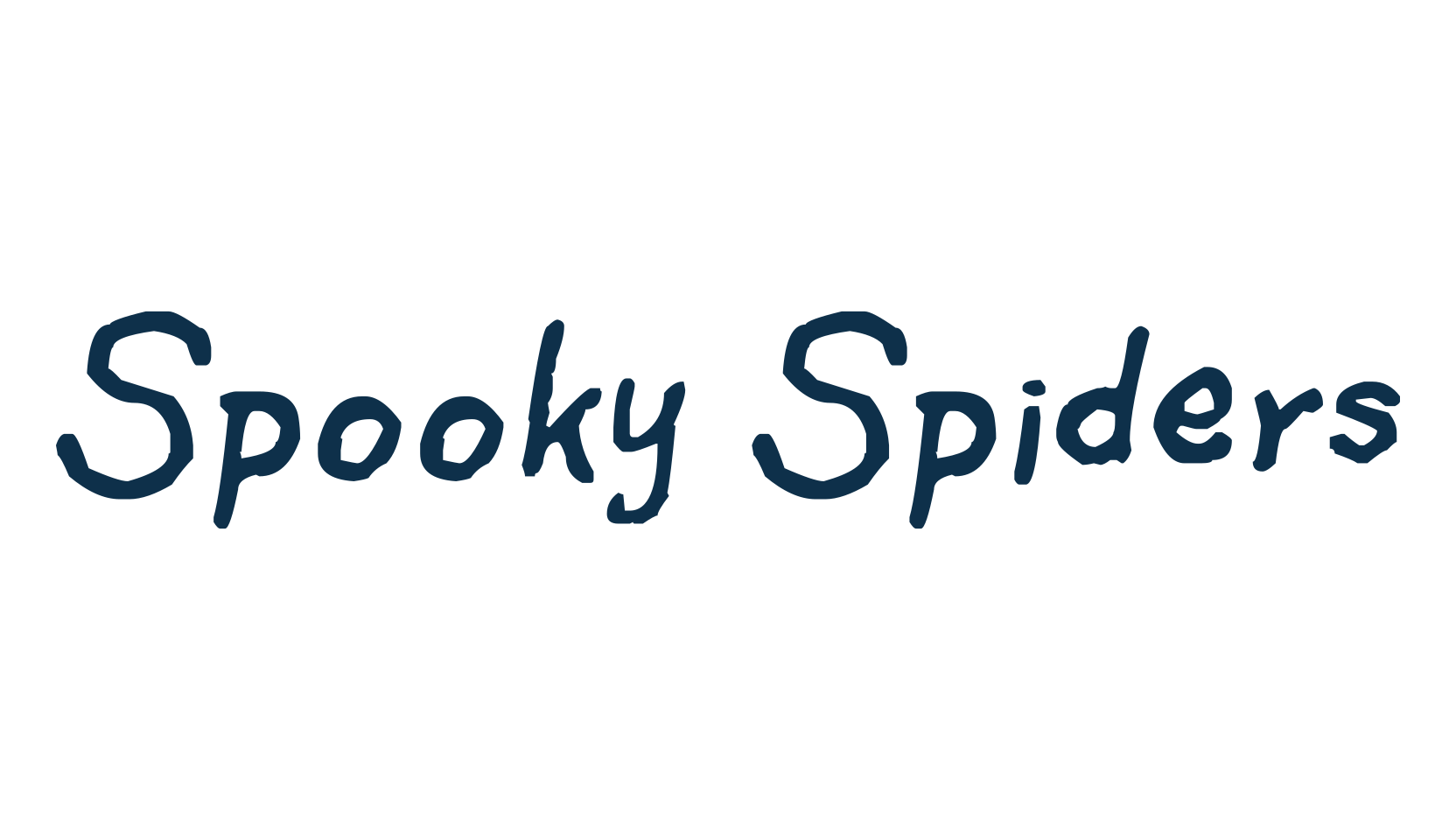 Spooky Spiders, handwriting font preview