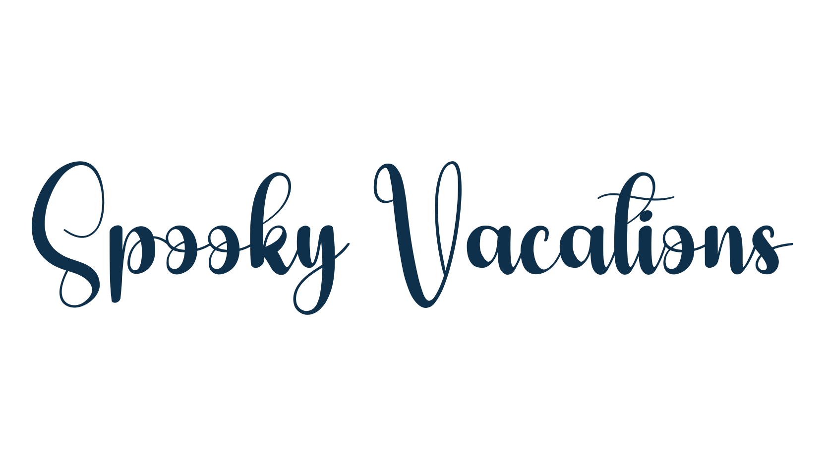 Spooky Vacations, fancy various decorative script calligraphy font preview