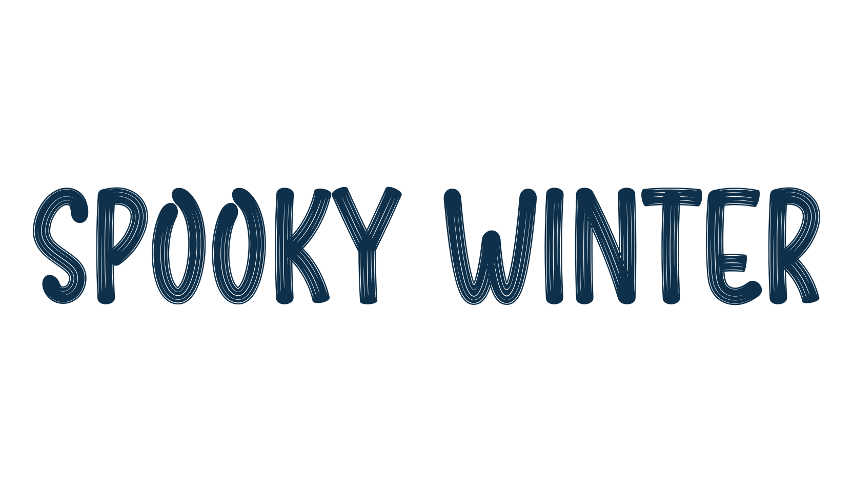 Spooky Winter, script brush fancy decorative calligraphy font preview