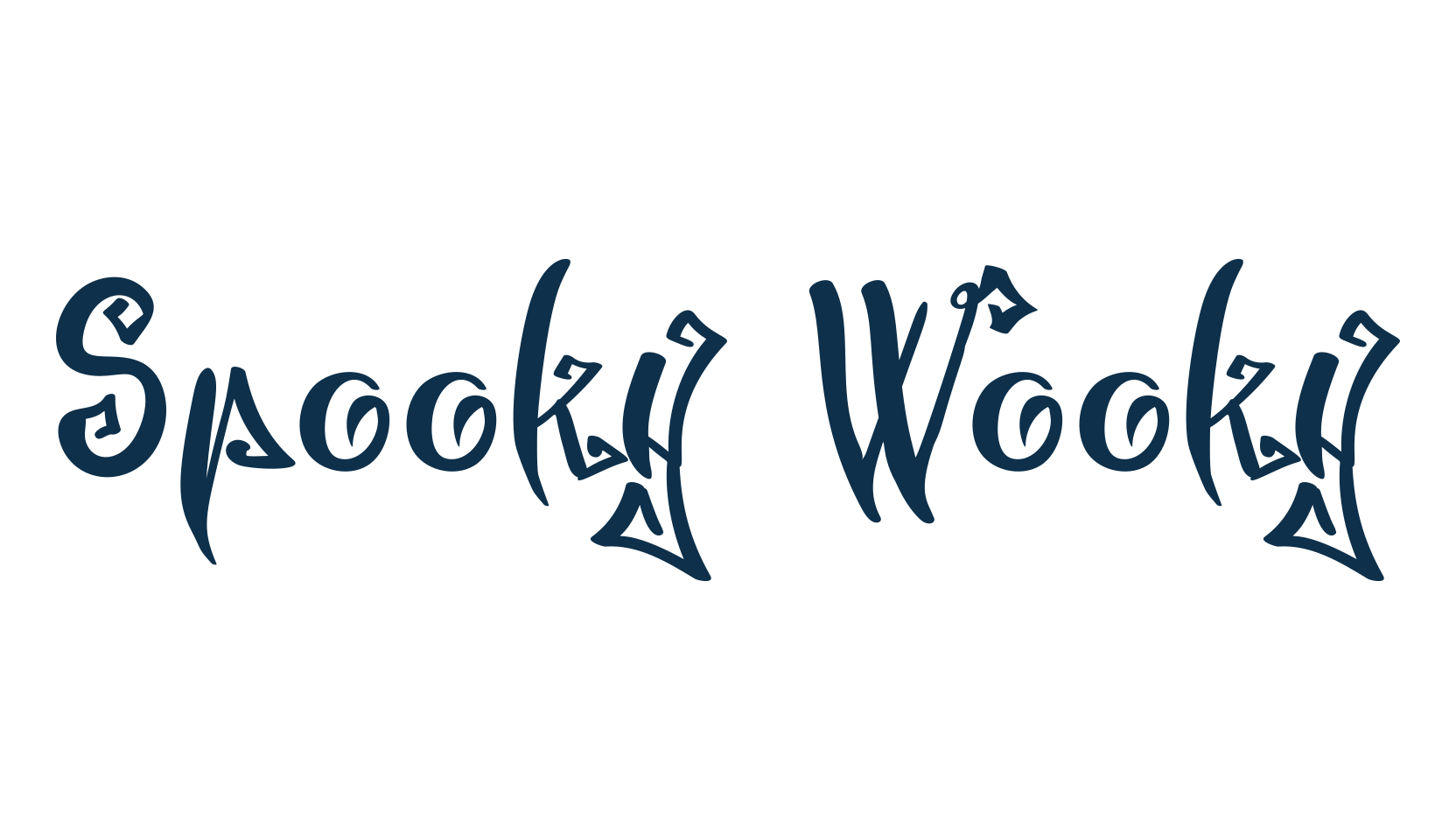Spooky Wooky, fancy decorative font preview