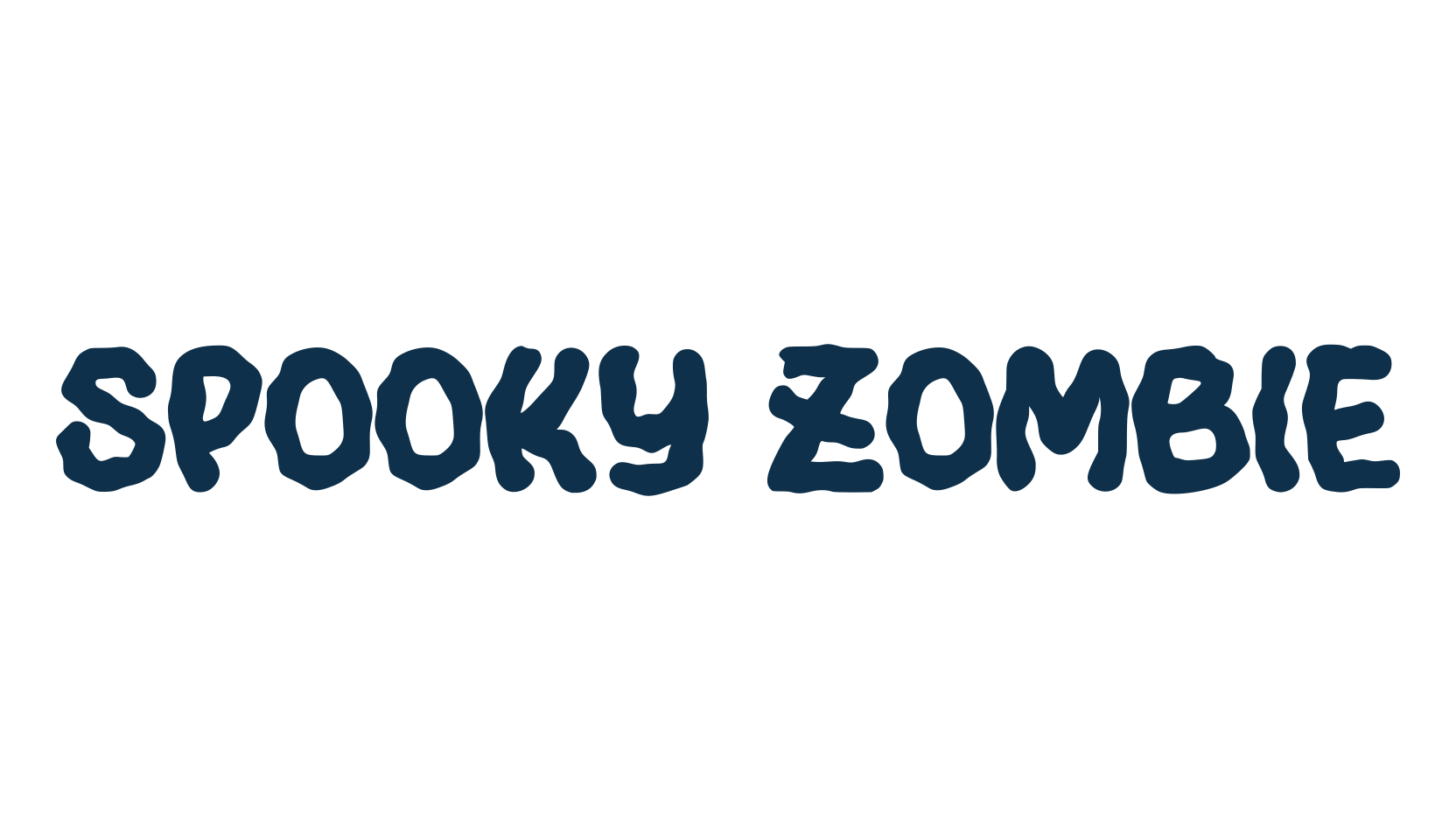 Spooky Zombie, display market font preview