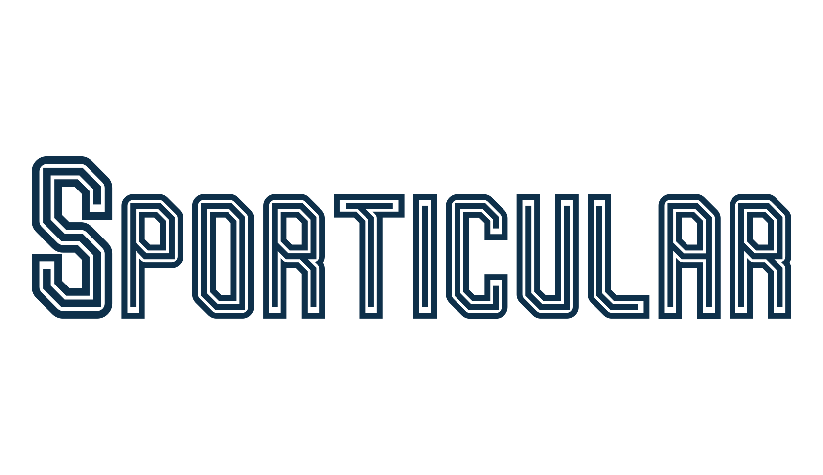 Sporticular, techno sci-fi font preview