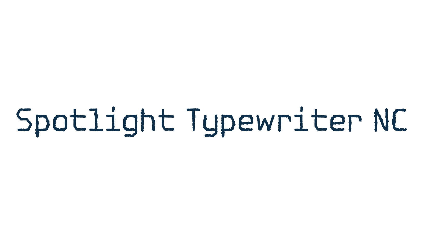 Spotlight Typewriter NC, fancy typewriter decorative font preview