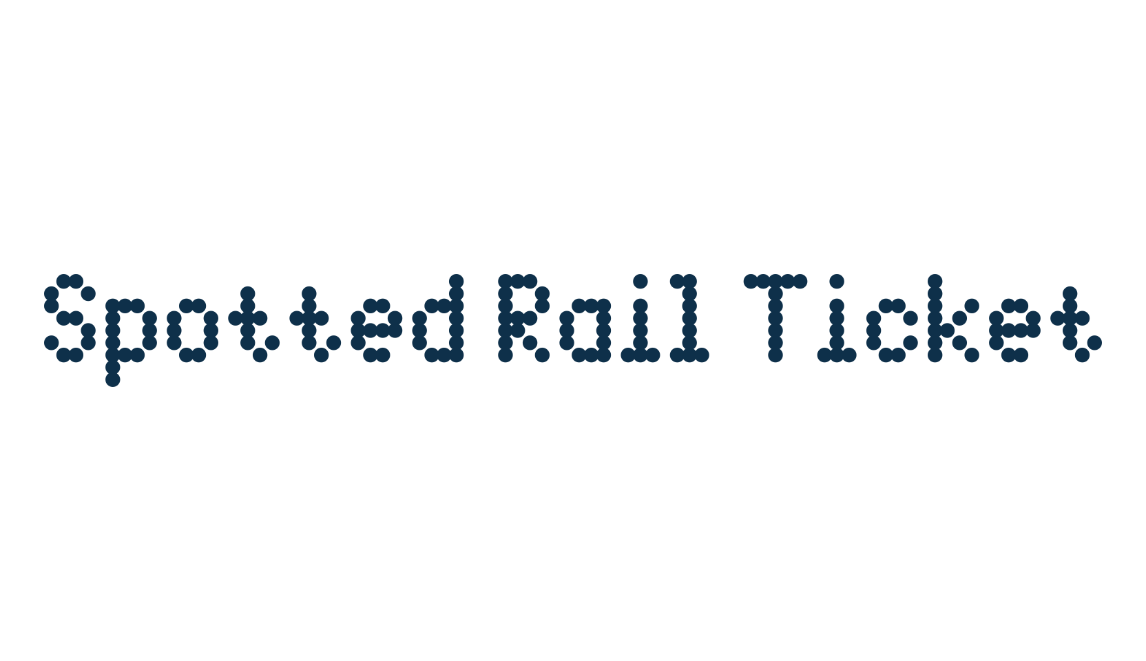 Spotted Rail Ticket, techno lcd sci-fi font preview