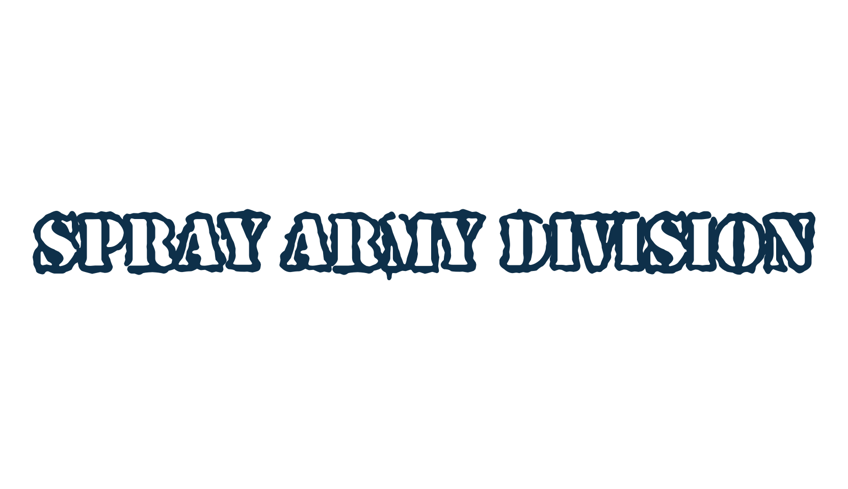 Spray Army Division, fancy stencil, army decorative font preview