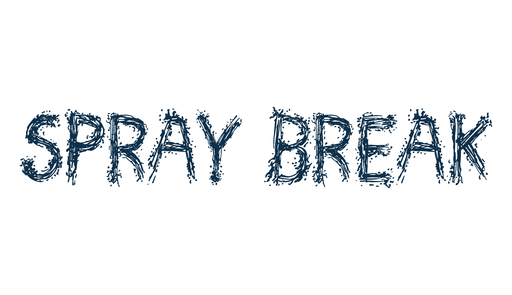 Spray Break, eroded font preview