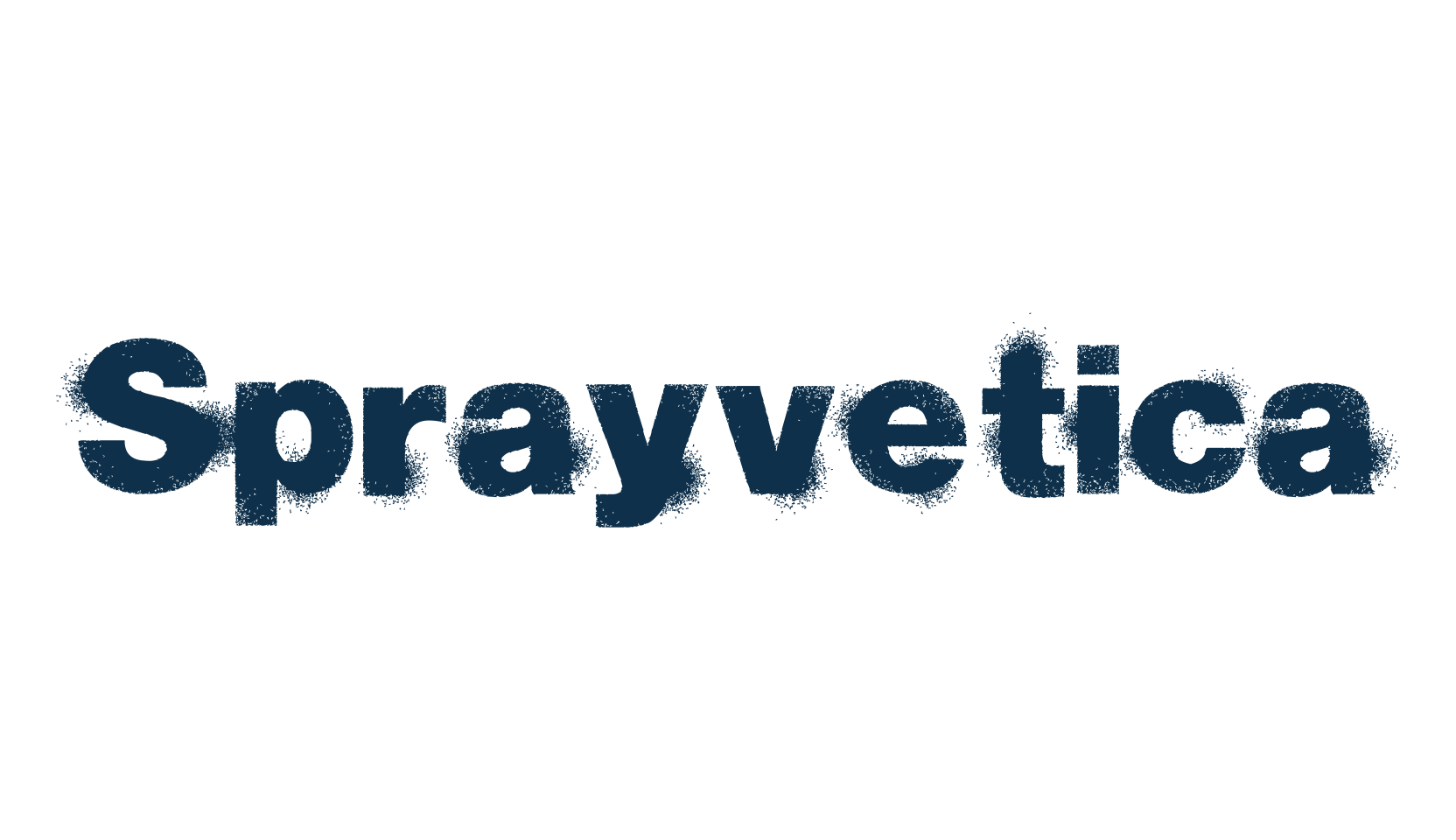 Sprayvetica, fancy eroded decorative font preview