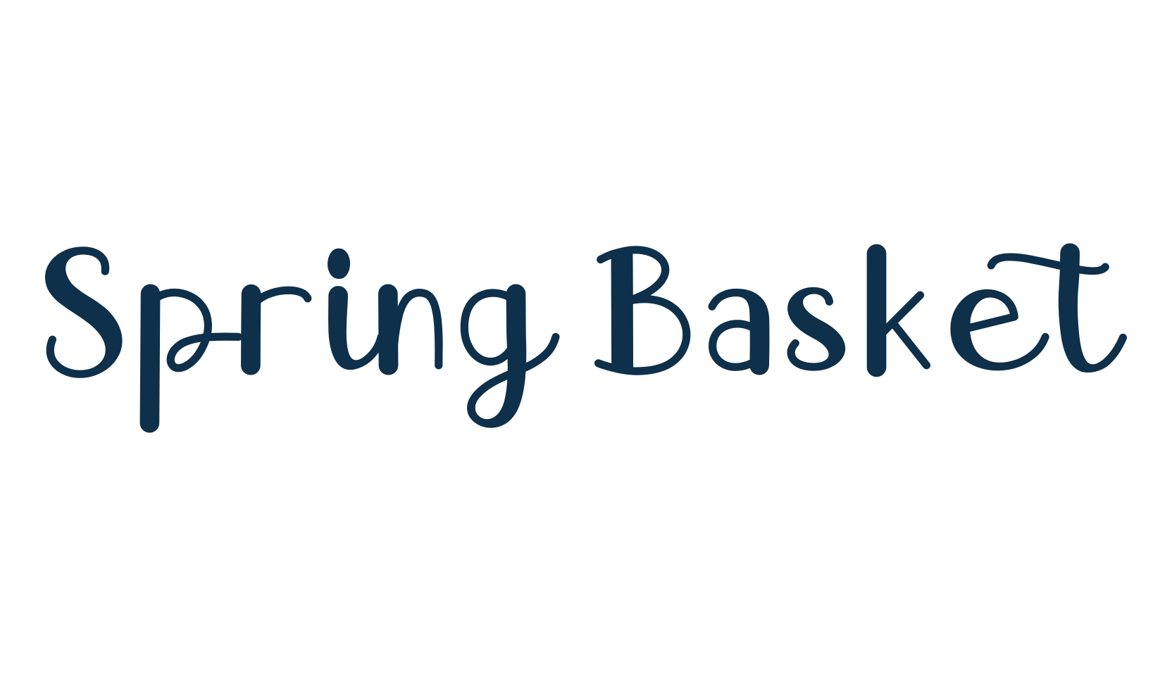 Spring Basket, fancy decorative font preview