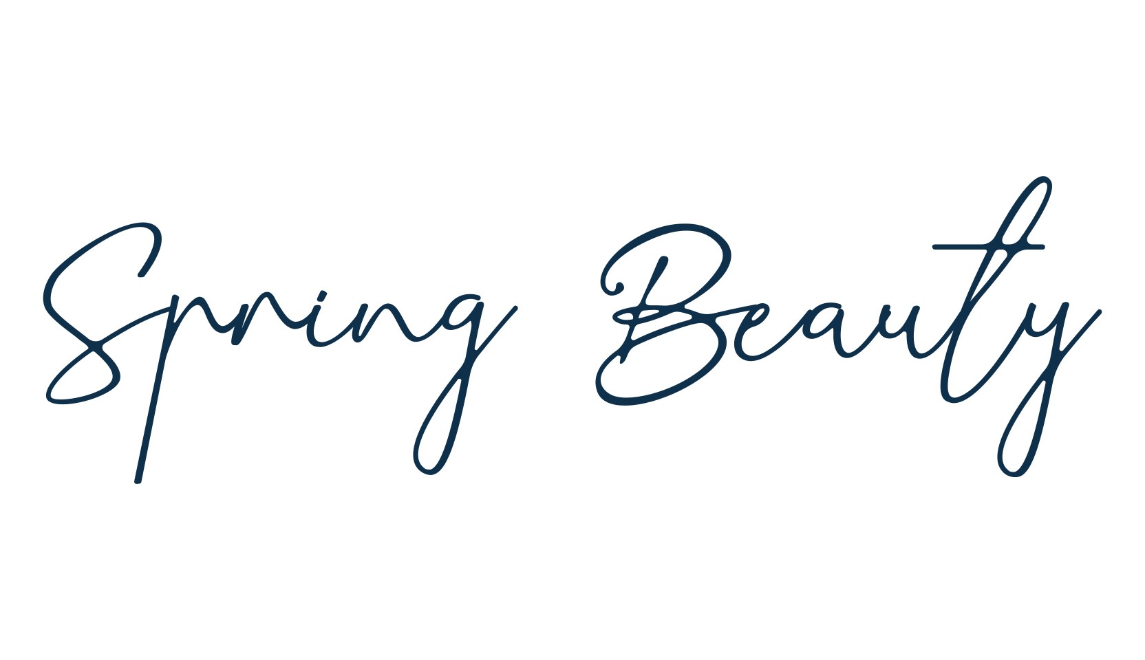 Spring Beauty, handwriting font preview