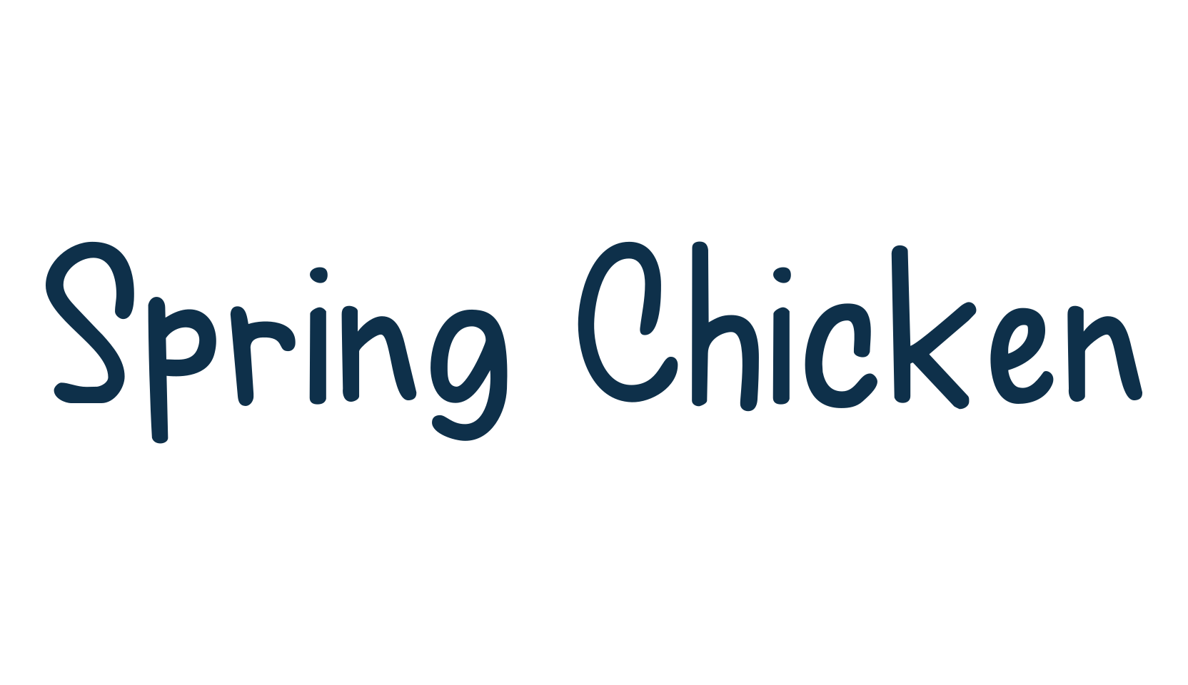 Spring Chicken, cartoon font preview
