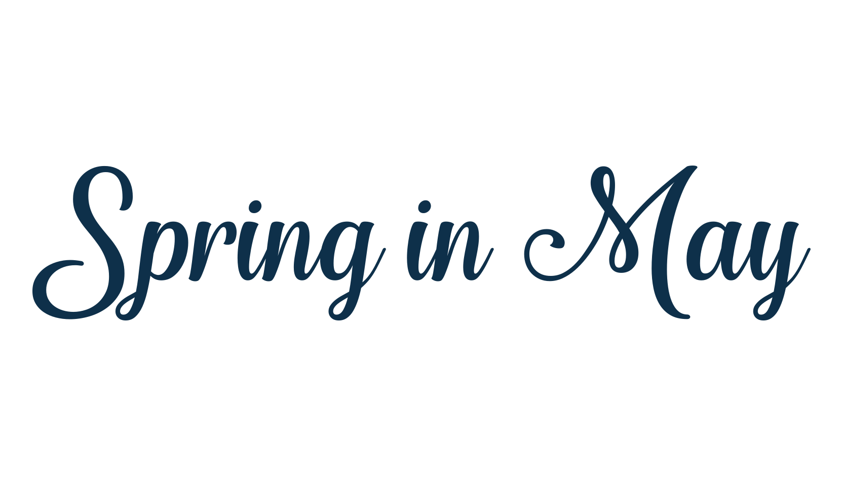 Spring in May, calligraphy font preview