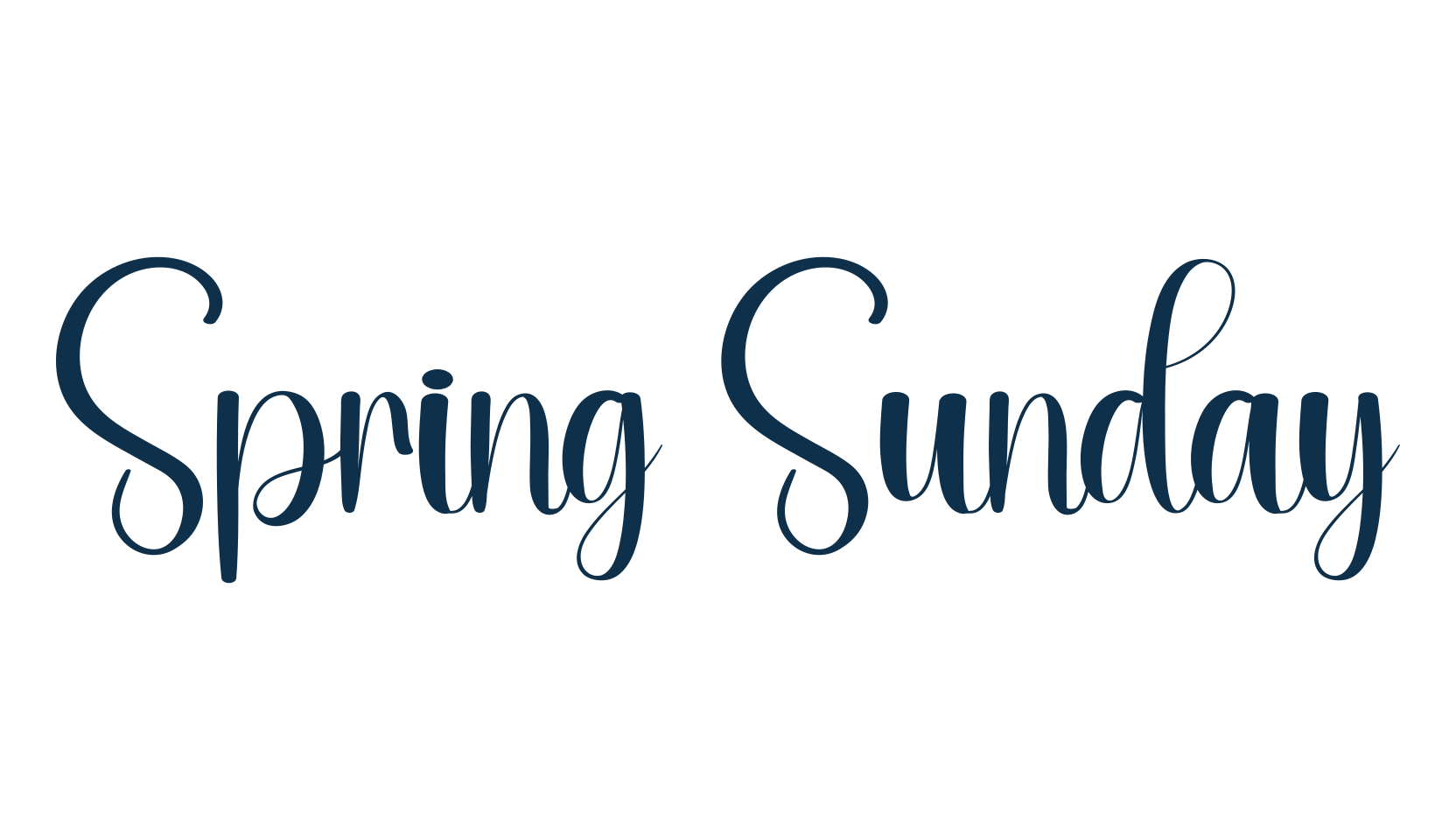 Spring Sunday, fancy various decorative script calligraphy font preview