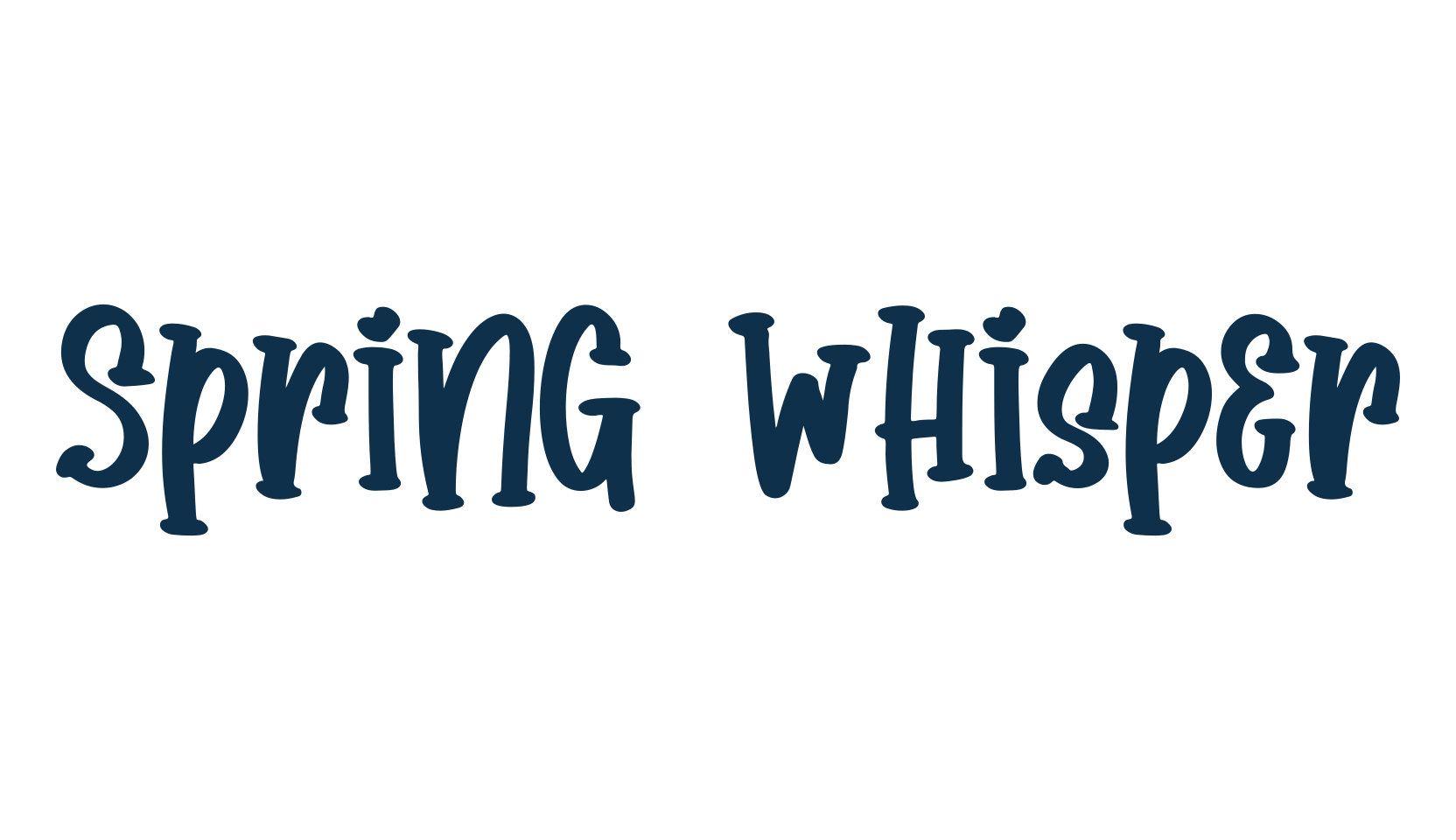Spring Whisper, fancy cartoon decorative font preview