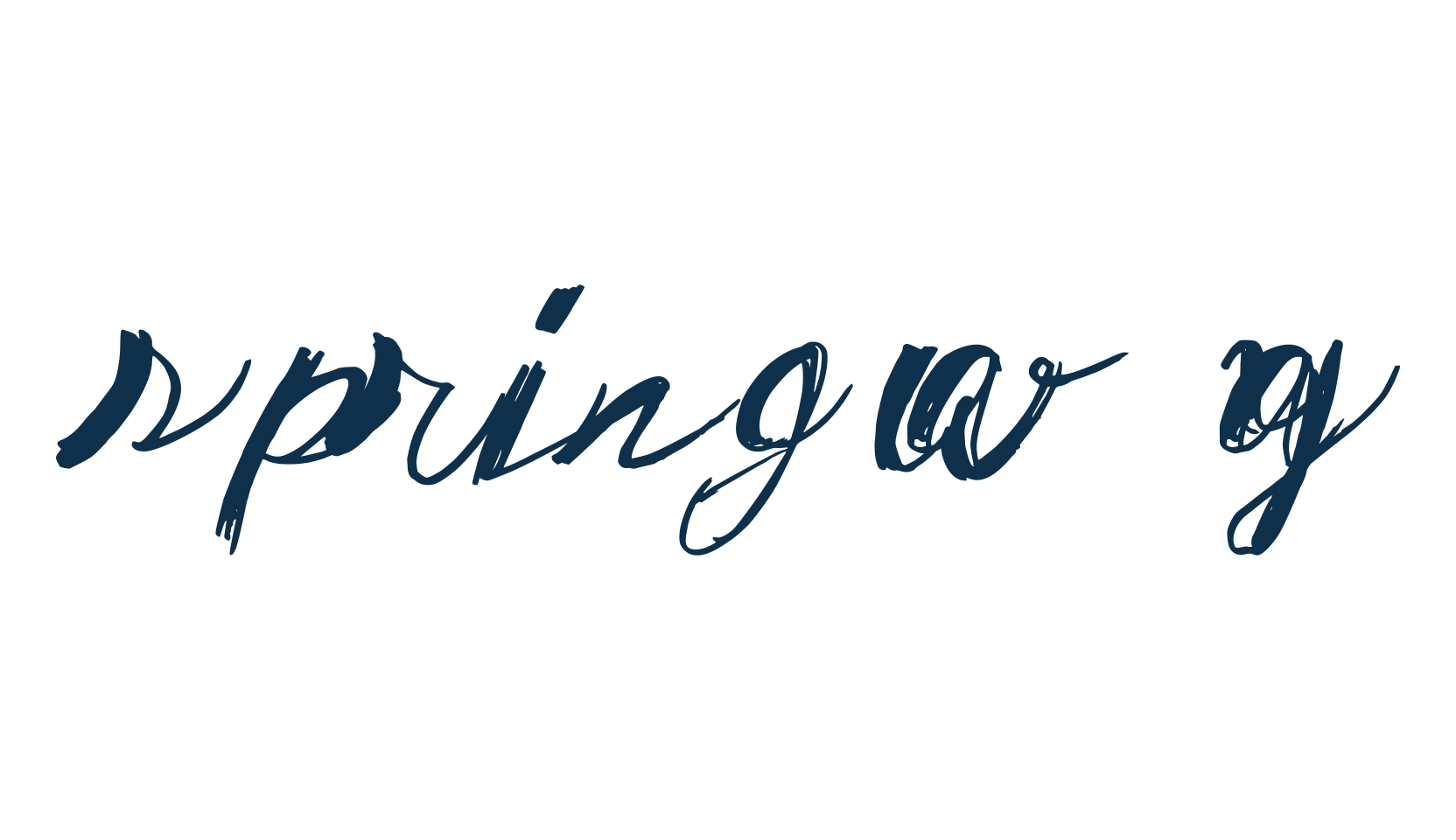 Spring Away, fancy decorative font preview