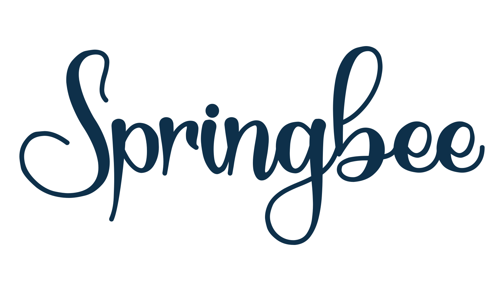 Springbee, calligraphy font preview