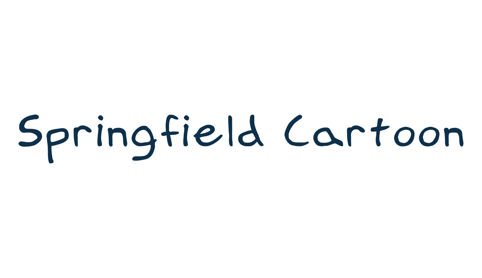 Springfield Cartoon, fancy cartoon decorative comic font preview