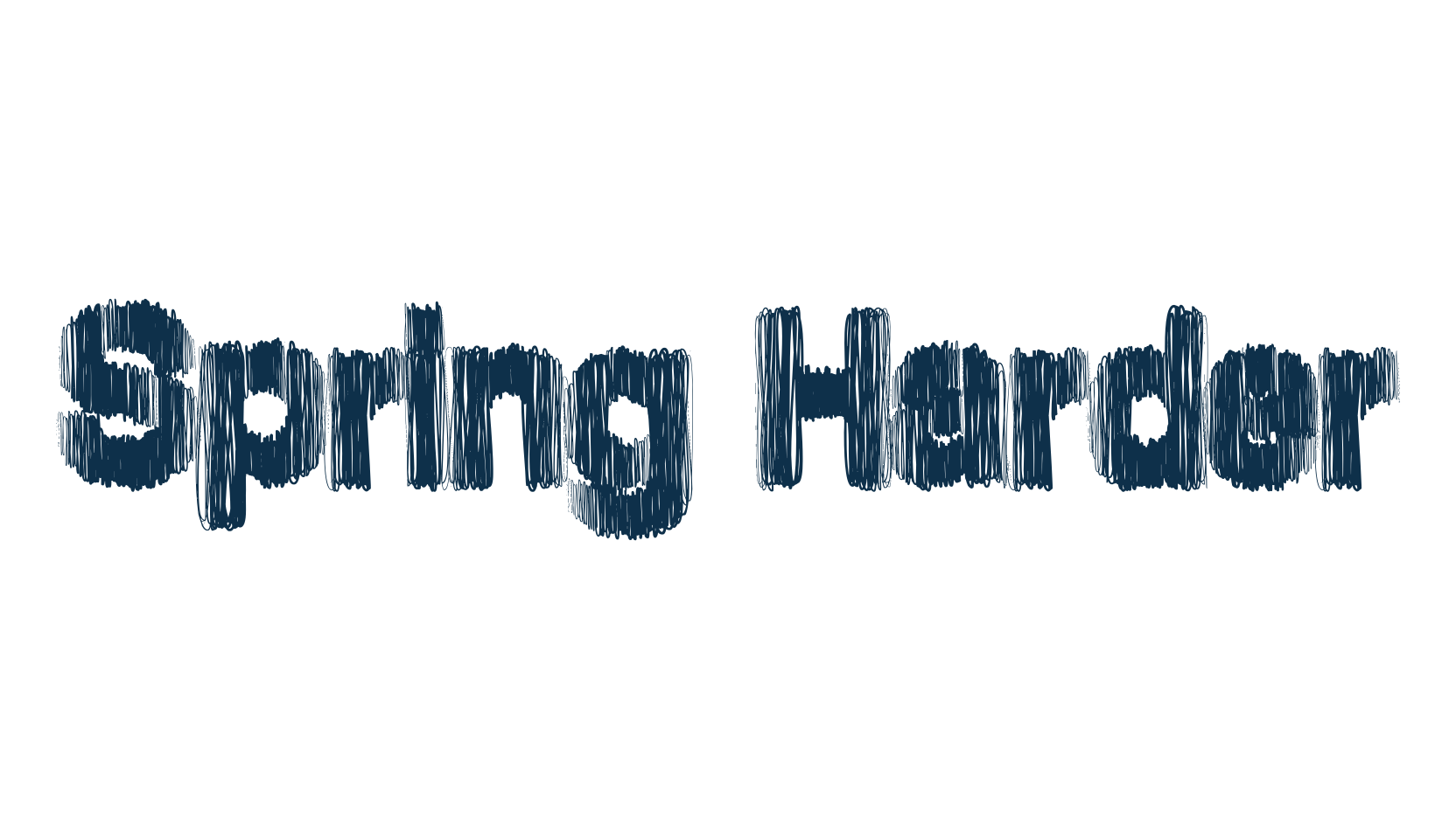 Spring Harder, eroded font preview