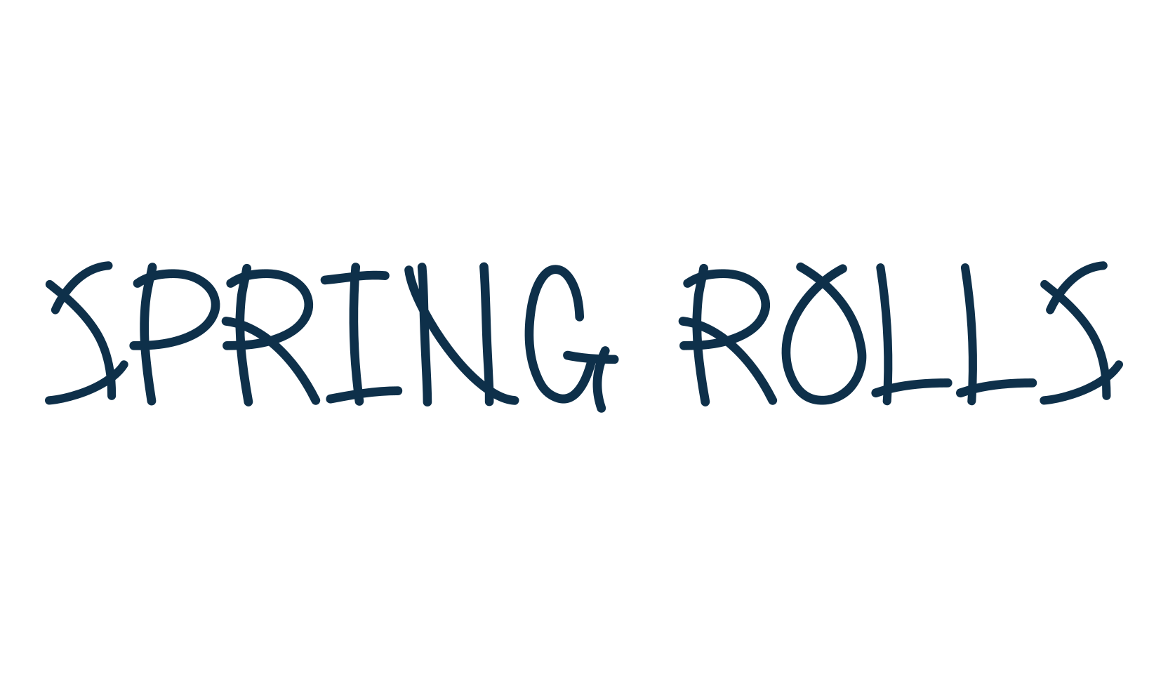 Spring Rolls, foreign look chinese, jpn font preview
