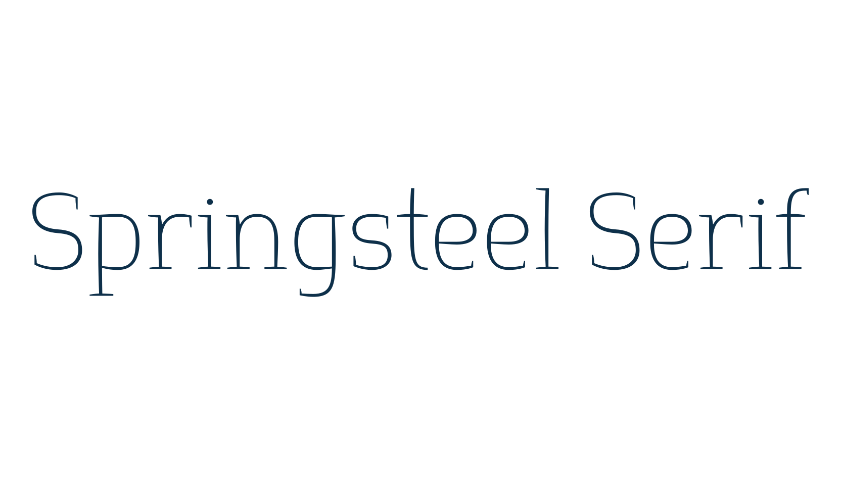Springsteel Serif, serif font preview
