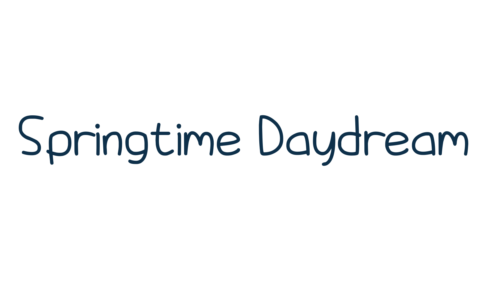 Springtime Daydream, script handwritten fancy decorative calligraphy font preview