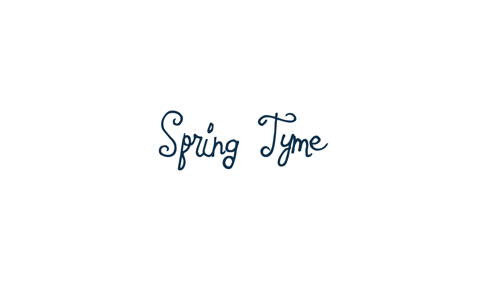 Spring Tyme, curly font preview