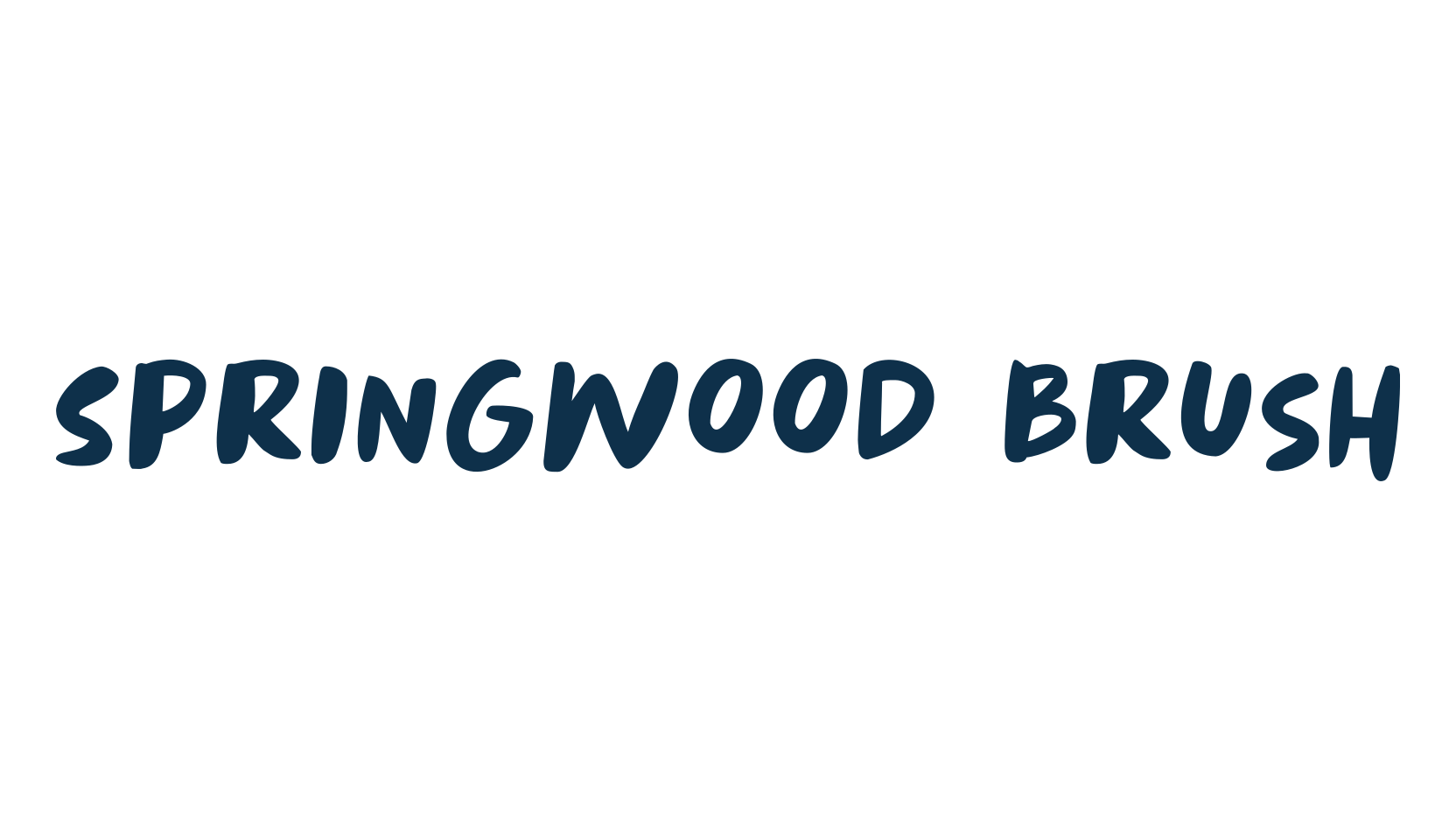 Springwood Brush, script brush fancy decorative calligraphy font preview