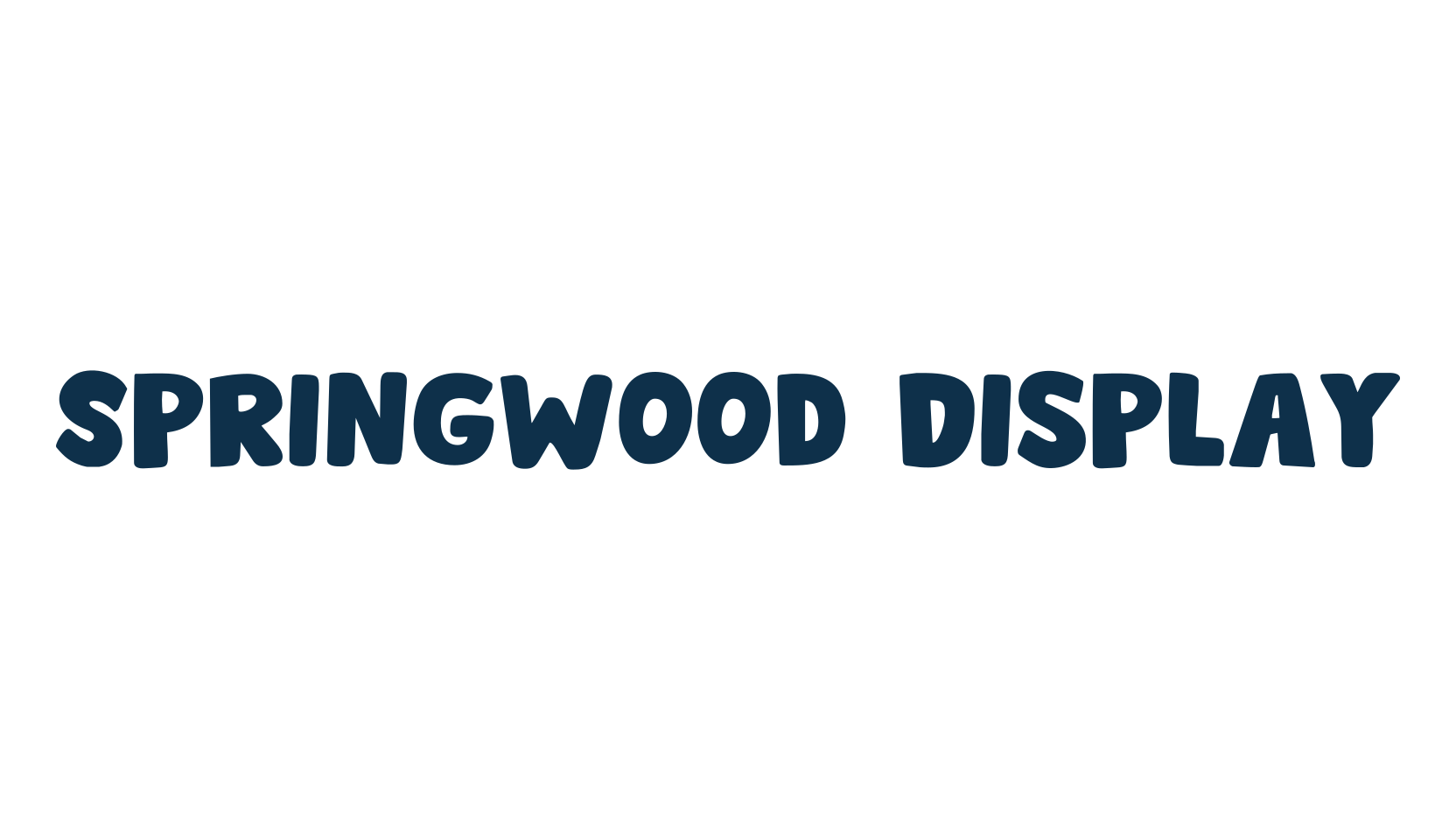 Springwood Display, cartoon font preview